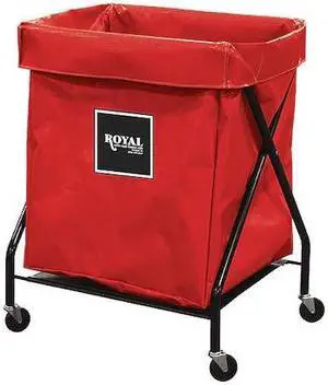 ROYAL BASKET TRUCK G08-RRX-XFA-3ONN X-Frame Cart,8 Bu,Red Vinyl
