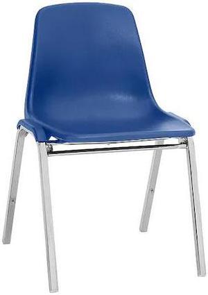 NATIONAL PUBLIC SEATING 8125 Stacking Chair, 8100 Series, Polypropylene Blue,