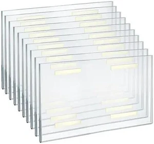AZAR DISPLAYS 122037 Self Adhesive Clear Acrylic Wall Sign Holder Frame 17" W x AZAR DISPLAYS 122037 Self Adhesive Clear Acrylic Wall Sign Holder Frame 17" W x