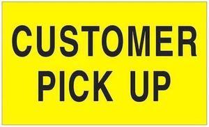 TAPE LOGIC DL2121 Tape Logic® Labels, "Customer Pick Up", 3" x 5", Fluorescent