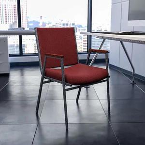 FLASH FURNITURE 4-XU-60154-BY-GG Burgundy Fabric Stack Armchair