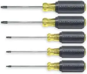 KLEIN TOOLS 19555 Screwdriver Set, TORX Cushion Grip, 5-Piece