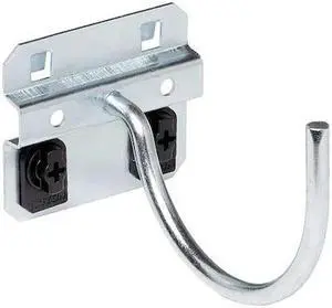 TRITON PRODUCTS 55230 3-3/4 In. Curved Steel Pegboard Hook for LocBoard, PK5