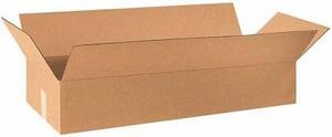 PARTNERS BRAND 30126 Flat Corrugated Boxes, 30" x 12" x 6", Kraft, 25/Bundle