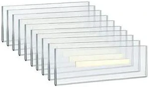 AZAR DISPLAYS 122018 Clear Acrylic Wall Sign Holder Frame 8.5" x 2.5", AZAR DISPLAYS 122018 Clear Acrylic Wall Sign Holder Frame 8.5" x 2.5",