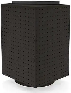 AZAR DISPLAYS 701414-BLK Four-Sided Revolving 14"W x 20"H Pegboard Counter