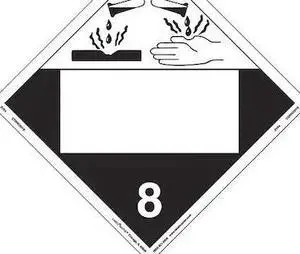 LABELMASTER ZVP4 Corrosive Placard,Blnk,PK25
