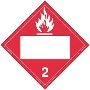 LABELMASTER ZVP8 Flammable Gas Placard,Blank,PK25