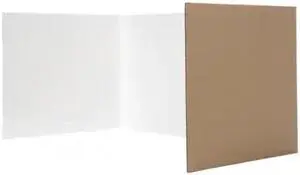 FLIPSIDE 61848-24 18 x 48 Privacy Shield White Corrugated Bulk, PK24
