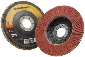 3M CUBITRON II 967A Flap Disc,T27,4-1/2in. x 7/8in.,40