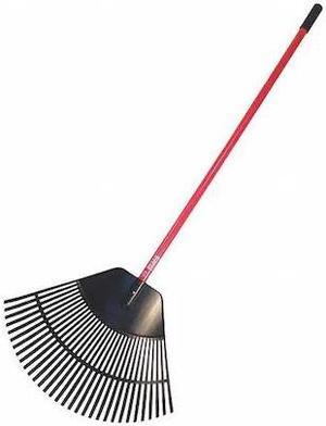BULLY TOOLS 92630 Leaf Rake,Poly,30",Fiberglass Handle