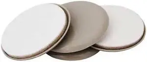 ZORO SELECT 10G205 Furn. Glide,SelfStick,Round,1-11/16",PK4