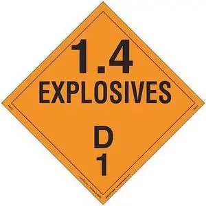 LABELMASTER PSR72 Explosive Class 1.4 D,PK25