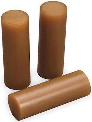 3M 3747 Hot Melt Adhesive, Tan, 1 in Dia, 3 in L, 45 sec Begins to Harden, 242