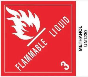 TAPE LOGIC DL517P1 Tape Logic® Labels, "Methanol", 4" x 4 3/4", Red,