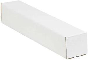 PARTNERS BRAND M3318 Square Mailing Tubes, 3" x 3" x 18", White, 25/Bundle