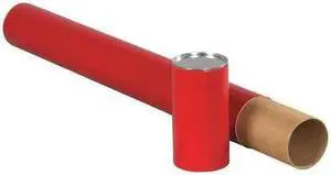 PARTNERS BRAND TT3036 Premium Telescoping Tubes, 3" x 36", Red, PK24