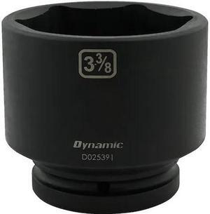 DYNAMIC D025391 1" Drive Standard Socket, Black Phosphate, Tools 3-3/8" X 1"
