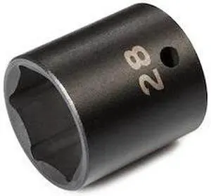 TEKTON SID22128 1/2 Inch Drive x 28 mm 6-Point Impact Socket