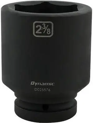 DYNAMIC D025576 1" Drive Deep Socket, Black Phosphate, Tools 2-3/8" X 1" Drive,