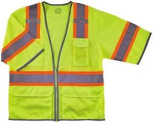 ERGODYNE 8346Z Lime Two-Tone Hi-Vis Class 3 Surveyor Ve
