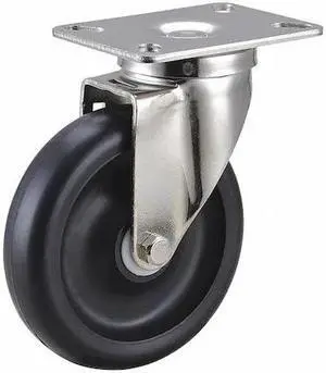 ZORO SELECT 33H924 Swivel NSF-Listed Plate Caster,450 lb.,NSF-Listed Plate Type