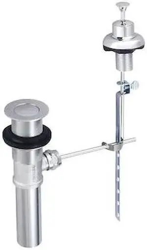 Central Brass Brass Pop-Up Drain Assembly With Guide