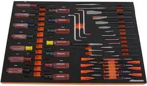 DYNAMIC D096001-FT4T 41Pcs Screwdriver, Nut Driver, Punch & Chisel Set W/ Foam