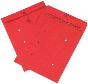 PARTNERS BRAND EN1095 Inter-Department Envelopes, 10" x 13", Red, 100/Case