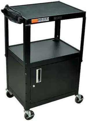 ZORO SELECT AVJ42C Audio-Visual Cart,300 lb.,24 In. L