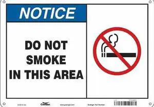 CONDOR 474U95 Safety Sign, 10" H, 14 in W,  Horizontal Rectangle, English,