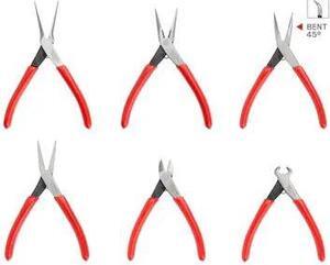 TEKTON PMN99906 Mini Pliers Set, 6-Piece (Needle Nose, Long Nose, Flat Nose,