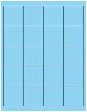 TAPE LOGIC LL172BE Tape Logic Rectangle Laser Labels, 2" x 2", Pastel Blue,