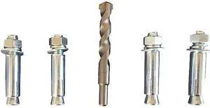 ZORO SELECT 33F680 Bumper Installation Kit,4 Bolts & 1 Bit
