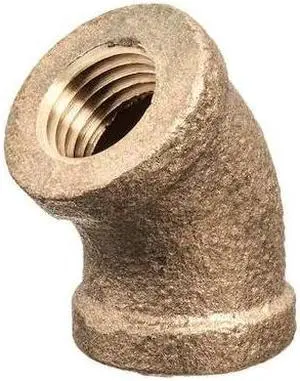 ZORO SELECT ZUSA-PF-10424 45 Degrees  Elbow Brass Brass Class 125 Pipe