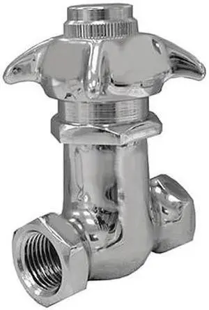JONES STEPHENS S05105 Cross Handle,Self Close Valv,CP,1/2" FIP