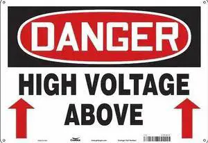 CONDOR 479R43 Safety Sign,20" Wx14" H,0.032" Thickness, 479R43