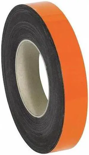 PARTNERS BRAND LH154 Warehouse Labels, Magnetic Rolls, 1" x 100', Orange, 1/Case