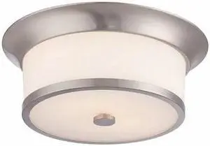 NUVO 60-5460 Mobili 2-Light Flush Fixture with Satin White Glass