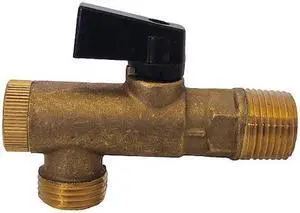 SPEEDAIRE 13X542 Brass Filter Ball Valve,Ang.,MNPT,1/2 In