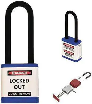 ZING 710KA-BLUE Lockout Padlock,3" Shackle Height