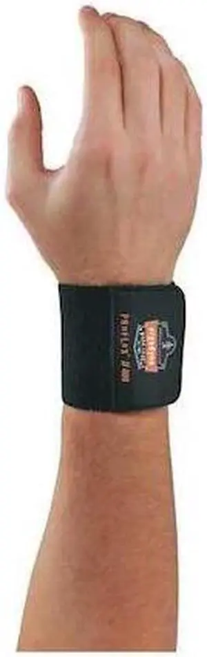 PROFLEX BY ERGODYNE 400 Universal Wrist Wrap,Black,PK6