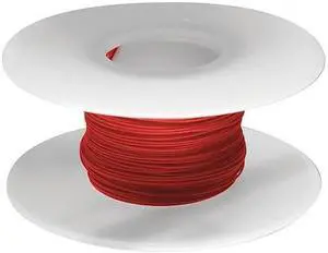 OK INDUSTRIES R30R-1000 Spooled Wrapping Wire, 30 AWG, Red, Kynar(R), 1,000 ft