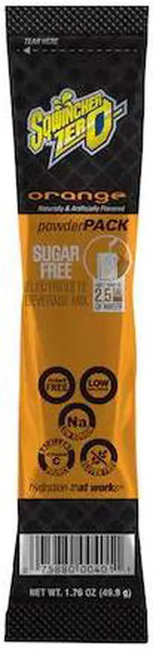 SQWINCHER 159016801 Sports Drink Mix Powder 1.76 oz., Orange, PK8