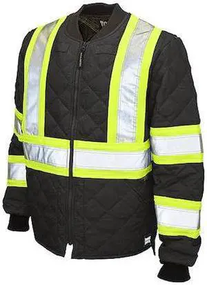 TOUGH DUCK S43211 Men's Black Polyester Safety Jacket size S