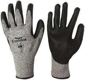 CONDOR 29JV38 Cut Resistant Coated Gloves, Cut Level A3 ,Dipped ,Polyurethane