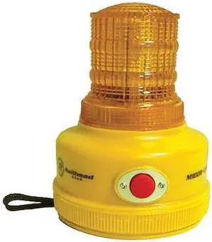 RAILHEAD GEAR M100A-LED Warning Light,Amber,LED,2 D Batteries