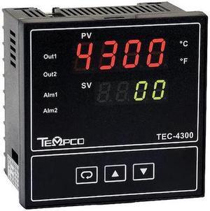TEMPCO TEC55011 Temp Controller,Prog,90-264V,Relay2A