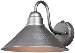 VAXCEL T0494 Outland 1 Light Dusk to Dawn Pewter Farmhouse Barn Dome Outdoor