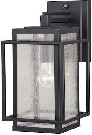 VAXCEL T0467 Hyde Park 1 Light Dusk to Dawn Bronze Mission Outdoor Wall Lantern